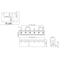 7,62 mm Steckdose PCB -Anschluss Block Männlich und weiblicher Stecker